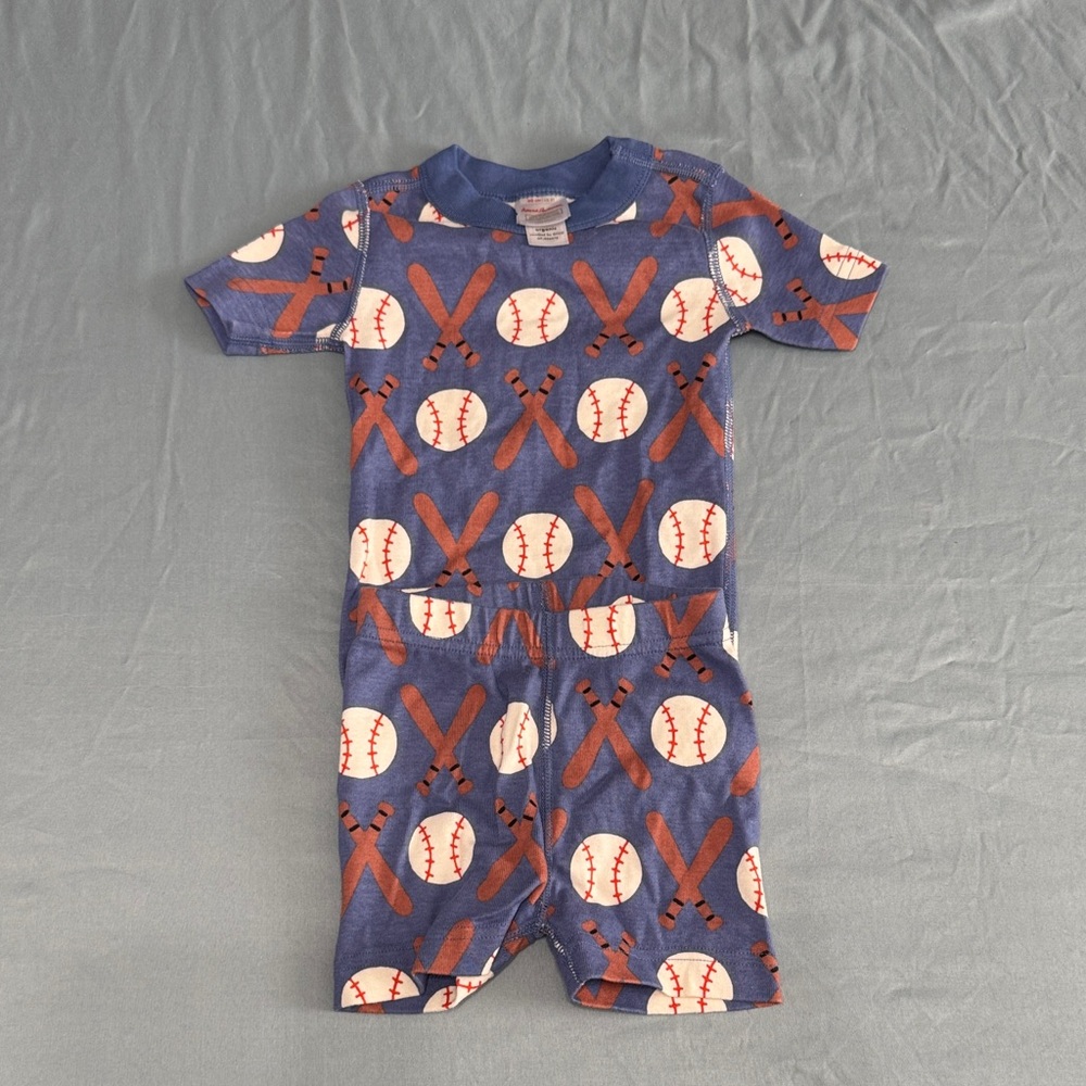 Hanna Andersson Baseball Two Piece Short Pajamas